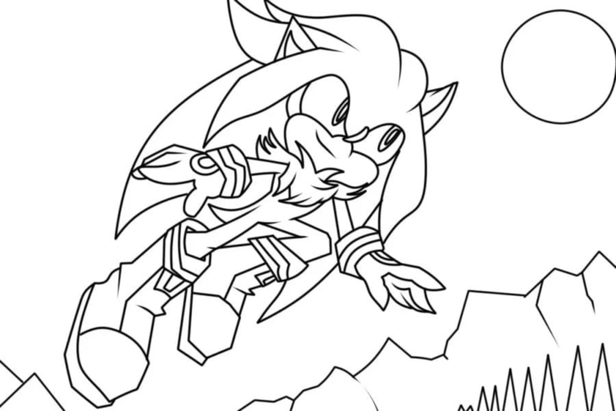 無料で シルバー・ザ・ヘッジホッグ ぬりえ