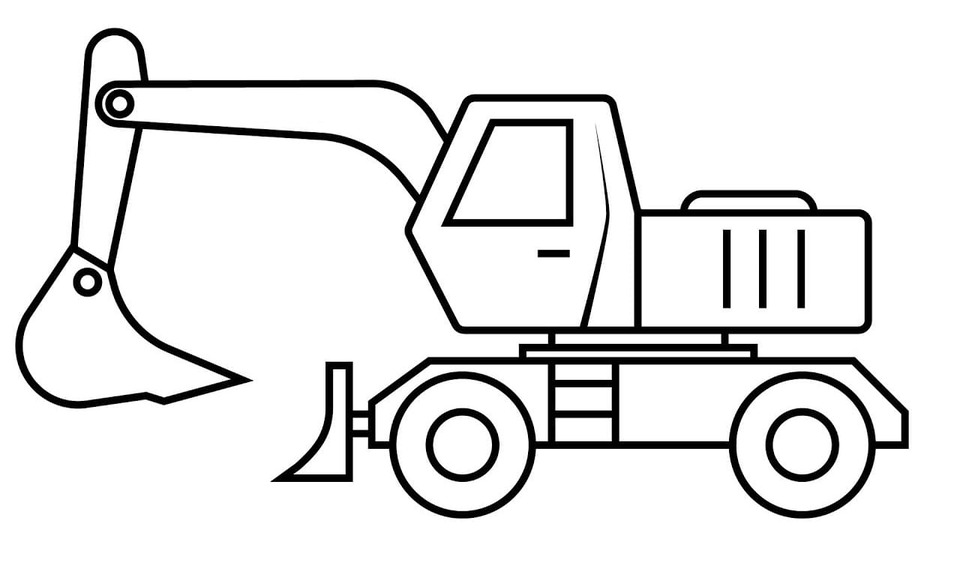 ショベルカー ぬりえ ぬりえ