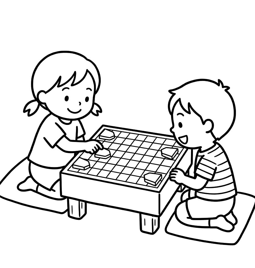無料で 将棋 描く ぬりえ