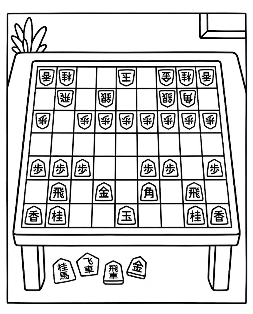 無料で 将棋 ぬりえ