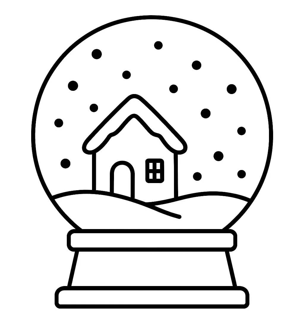 無料で スノーグローブ ぬりえ