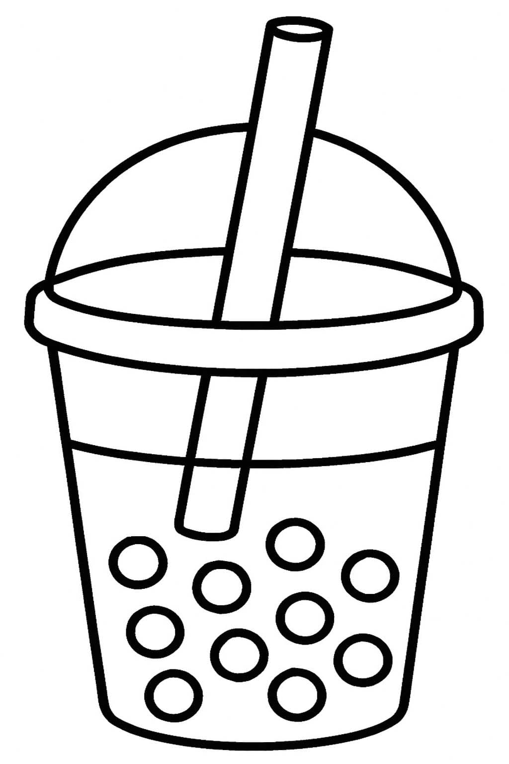 タピオカティー ぬりえ ぬりえ