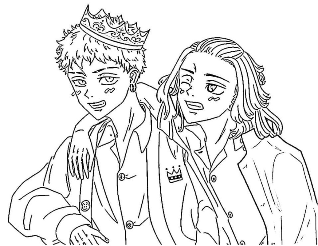 無料で 東京卍リベンジャーズ ぬりえ