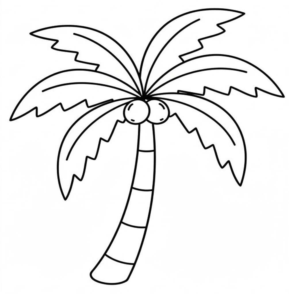 ヤシの木 ぬりえ ぬりえ