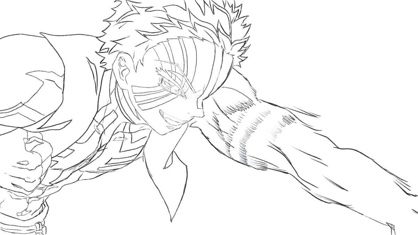 無料で 猗窩座 描く ぬりえ