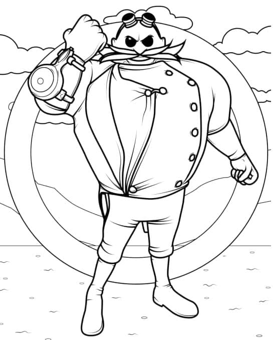 無料 ドクター・エッグマン 描く ぬりえ