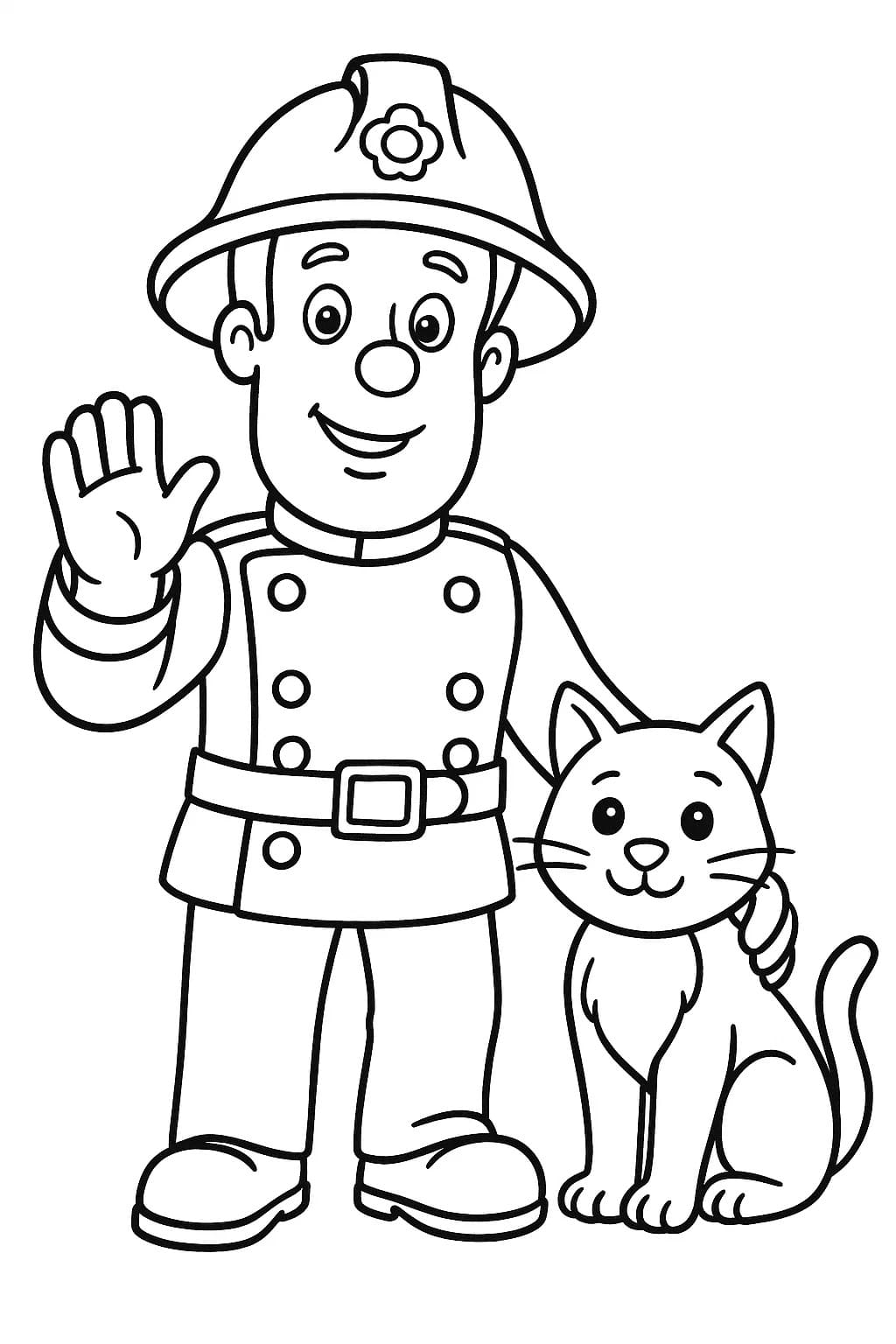 無料 ファイヤーマンサム ぬりえ