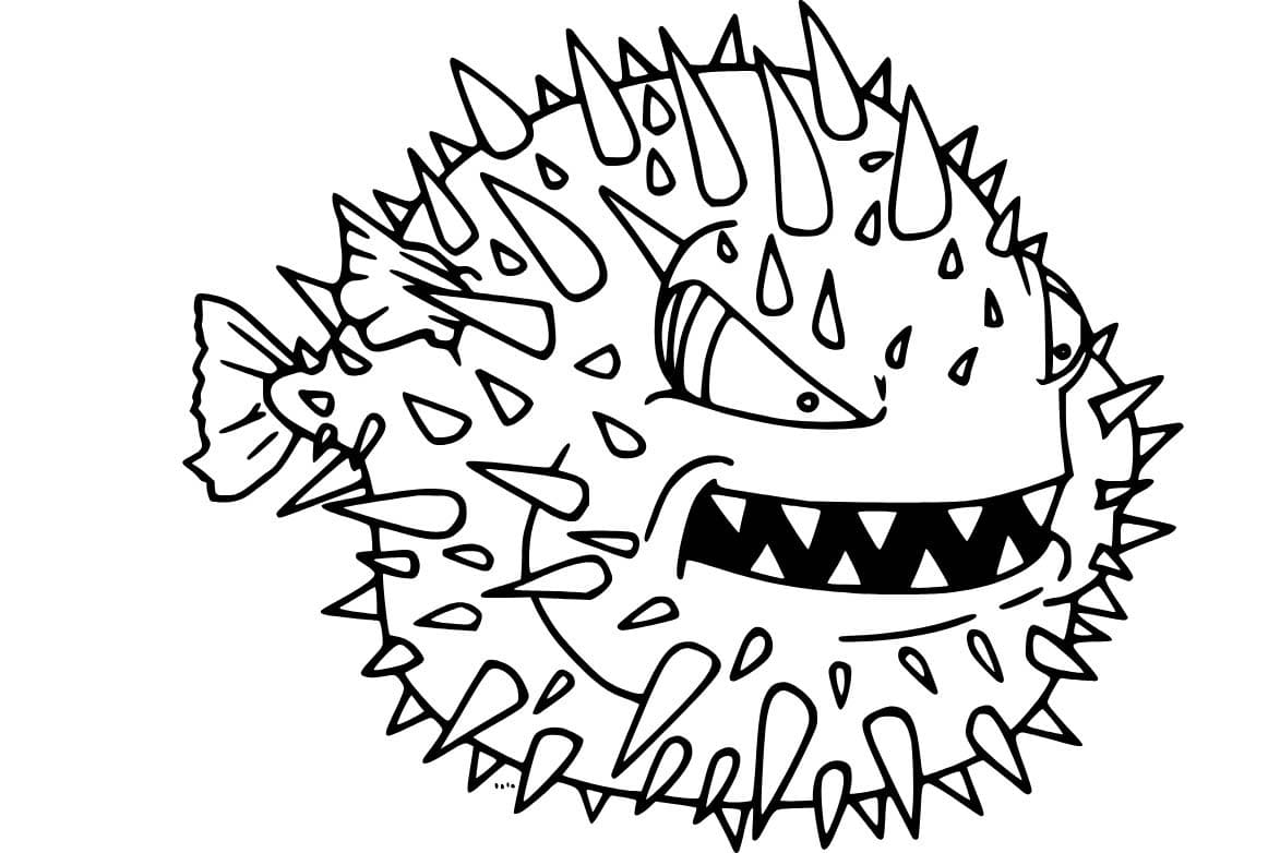 無料 フグ 描く ぬりえ