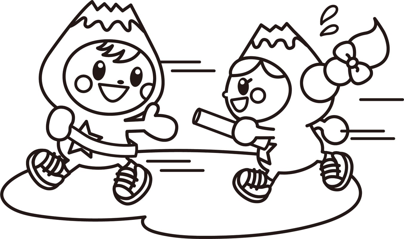 無料 ふじっぴー 描く ぬりえ
