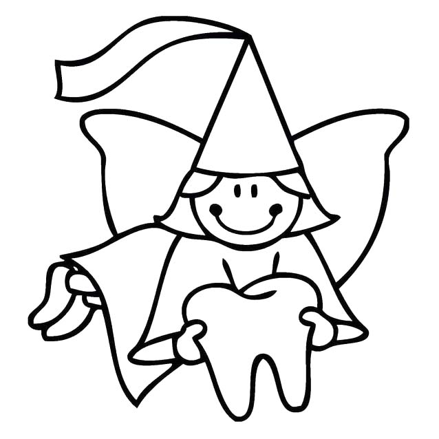 無料 歯の妖精 ぬりえ