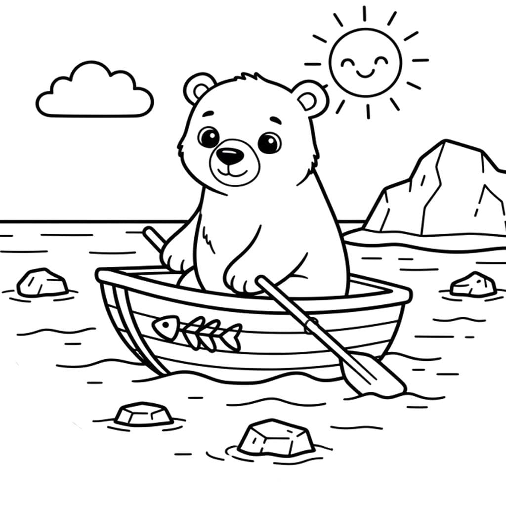 無料 ホッキョクグマ ぬりえ