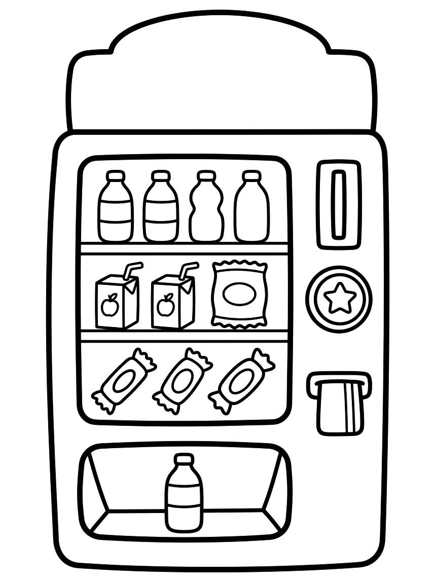 無料 自動販売機 描く ぬりえ