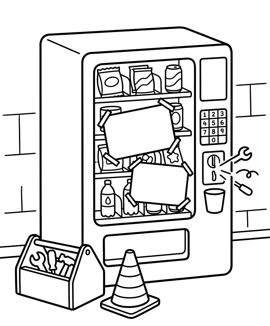 無料 自動販売機 ぬりえ
