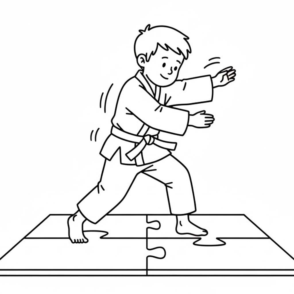 無料 柔道 描く ぬりえ
