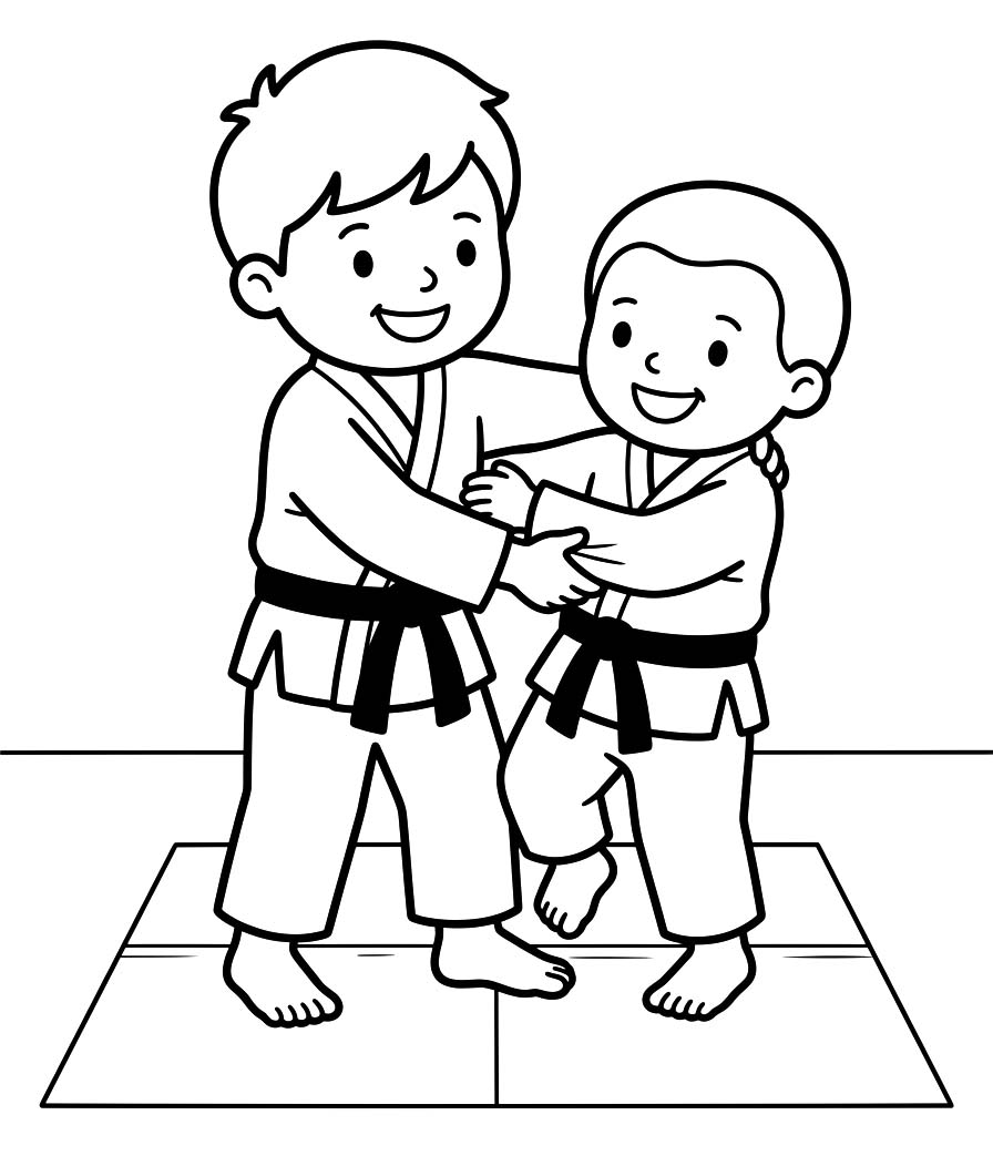 無料 柔道 ぬりえ