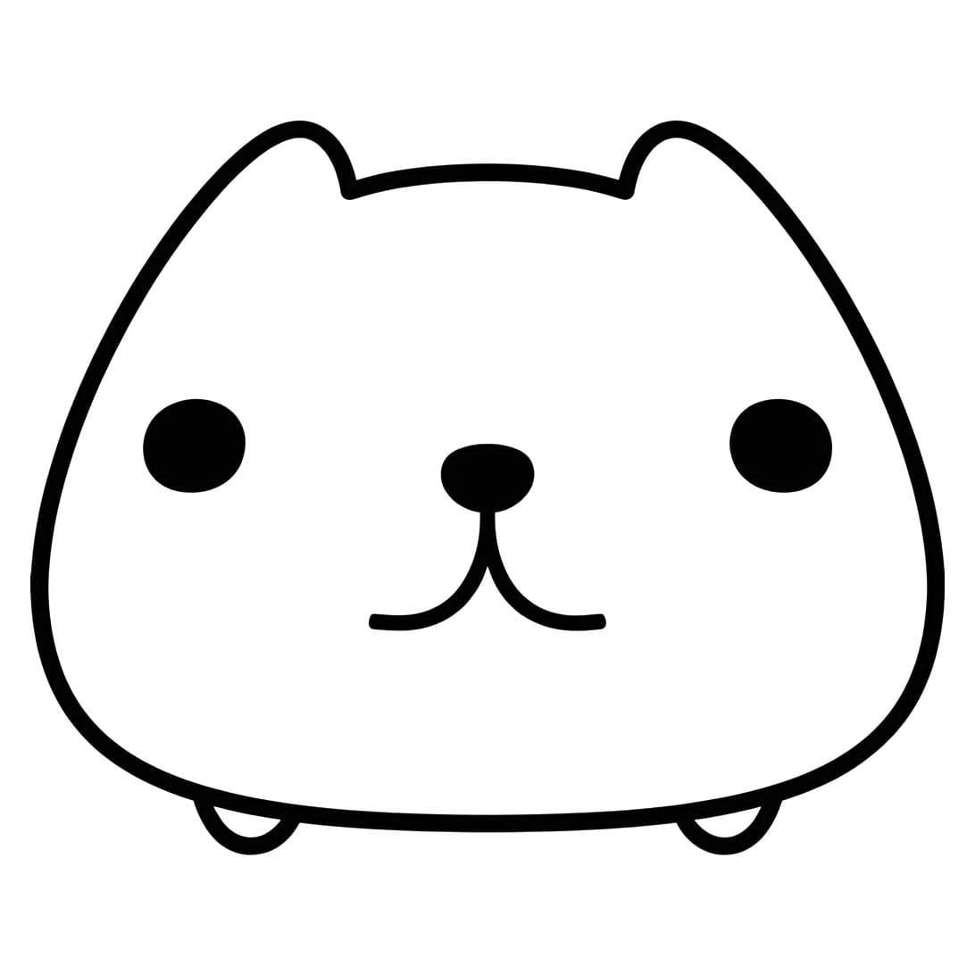 カピバラさん ぬりえ ぬりえ