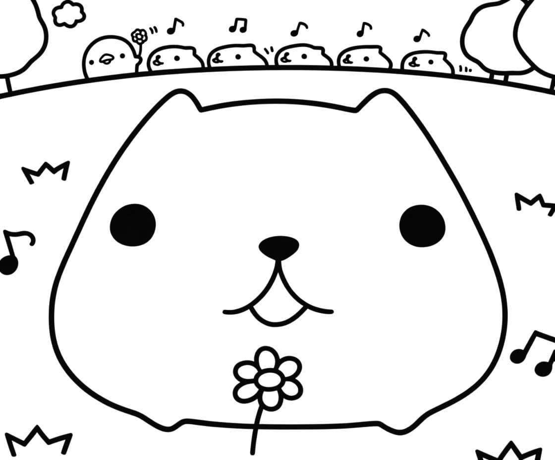 無料 カピバラさん ぬりえ