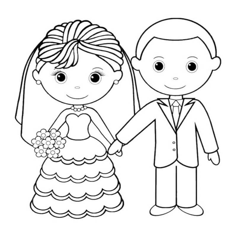 無料 結婚式 ぬりえ