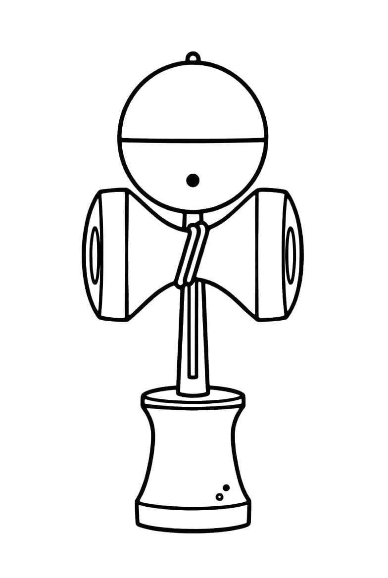 無料 けん玉 描く ぬりえ