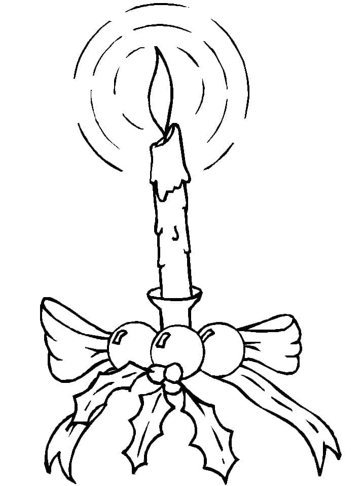 無料 クリスマスキャンドル ぬりえ