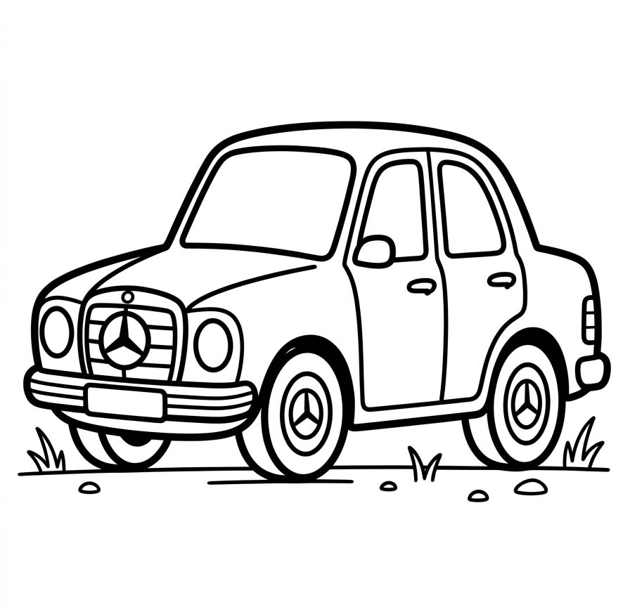 無料 メルセデス 描く ぬりえ