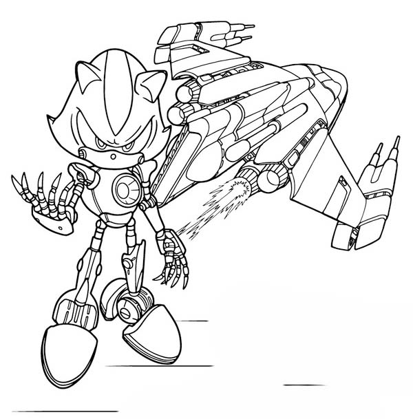 無料 メタルソニック ぬりえ