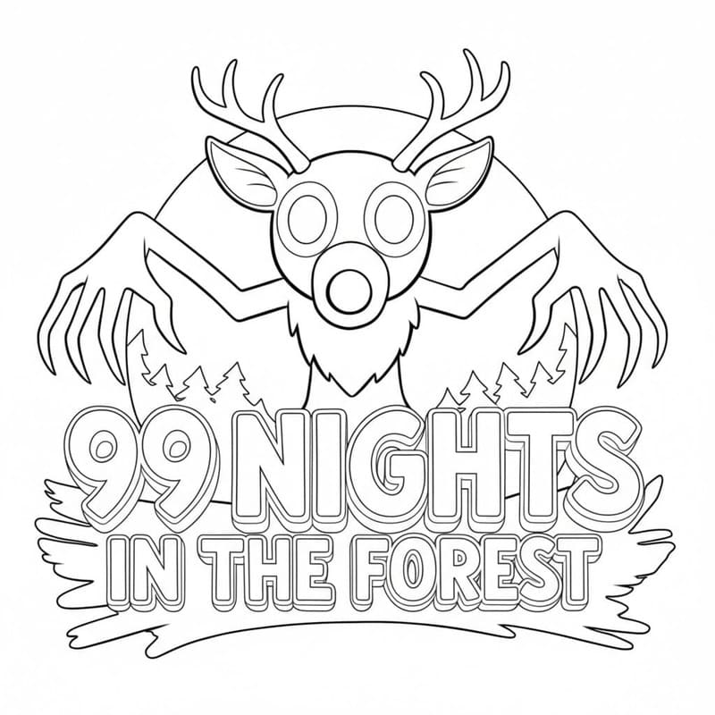 無料 森での99の夜 ぬりえ