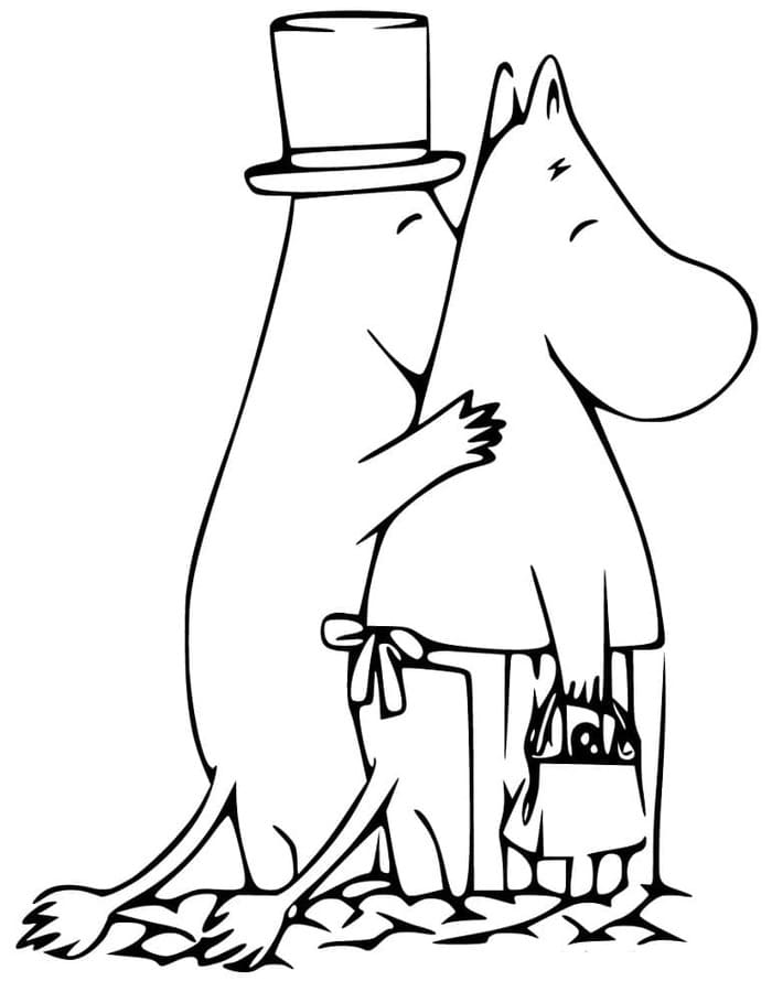 無料ムーミン 描く ぬりえ