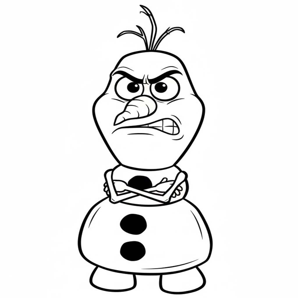 無料 オラフ 描く ぬりえ