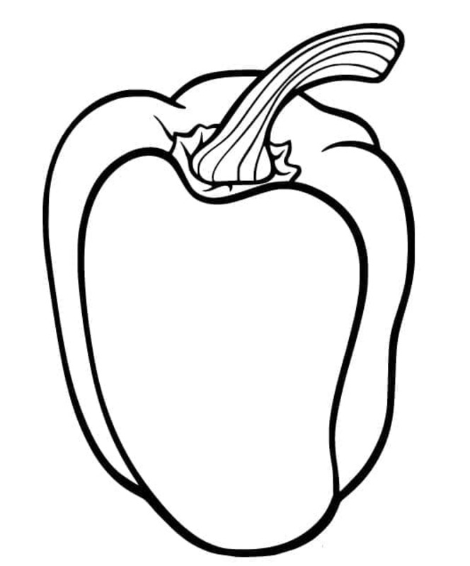 無料 ピーマン 描く ぬりえ