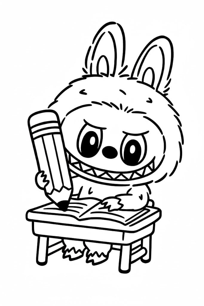 無料 ラブブ ぬりえ