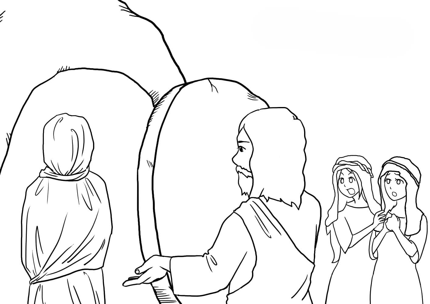 無料 ラザロ 描く ぬりえ