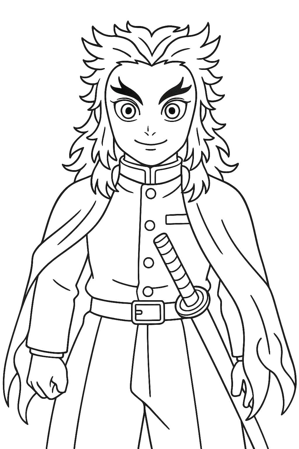 無料 煉獄杏寿郎 描く ぬりえ