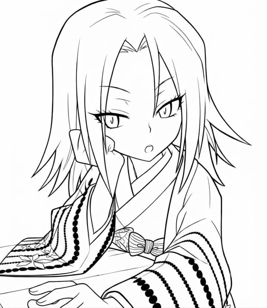 無料 シャーマンキング 描く ぬりえ