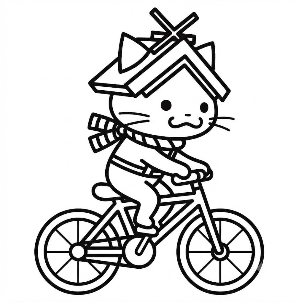 無料 しまねっこ 描く ぬりえ