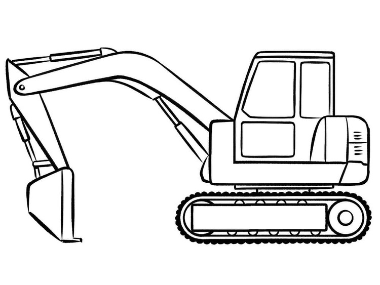 無料 ショベルカー 描く ぬりえ