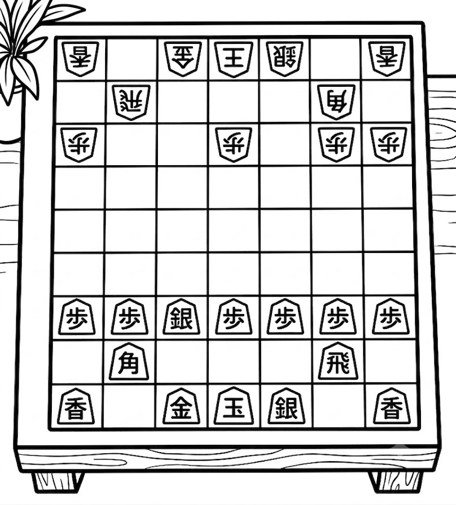 無料 将棋 ぬりえ