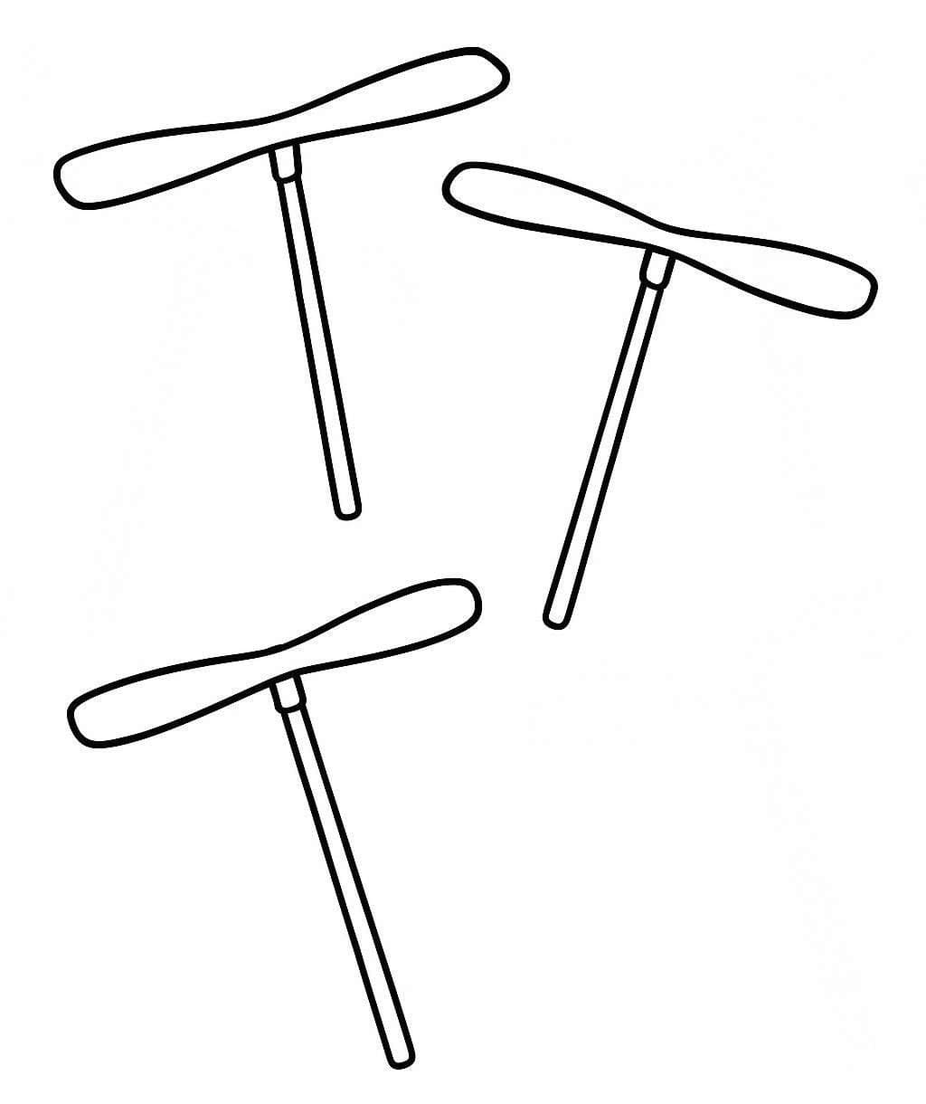 無料 竹とんぼ 描く ぬりえ