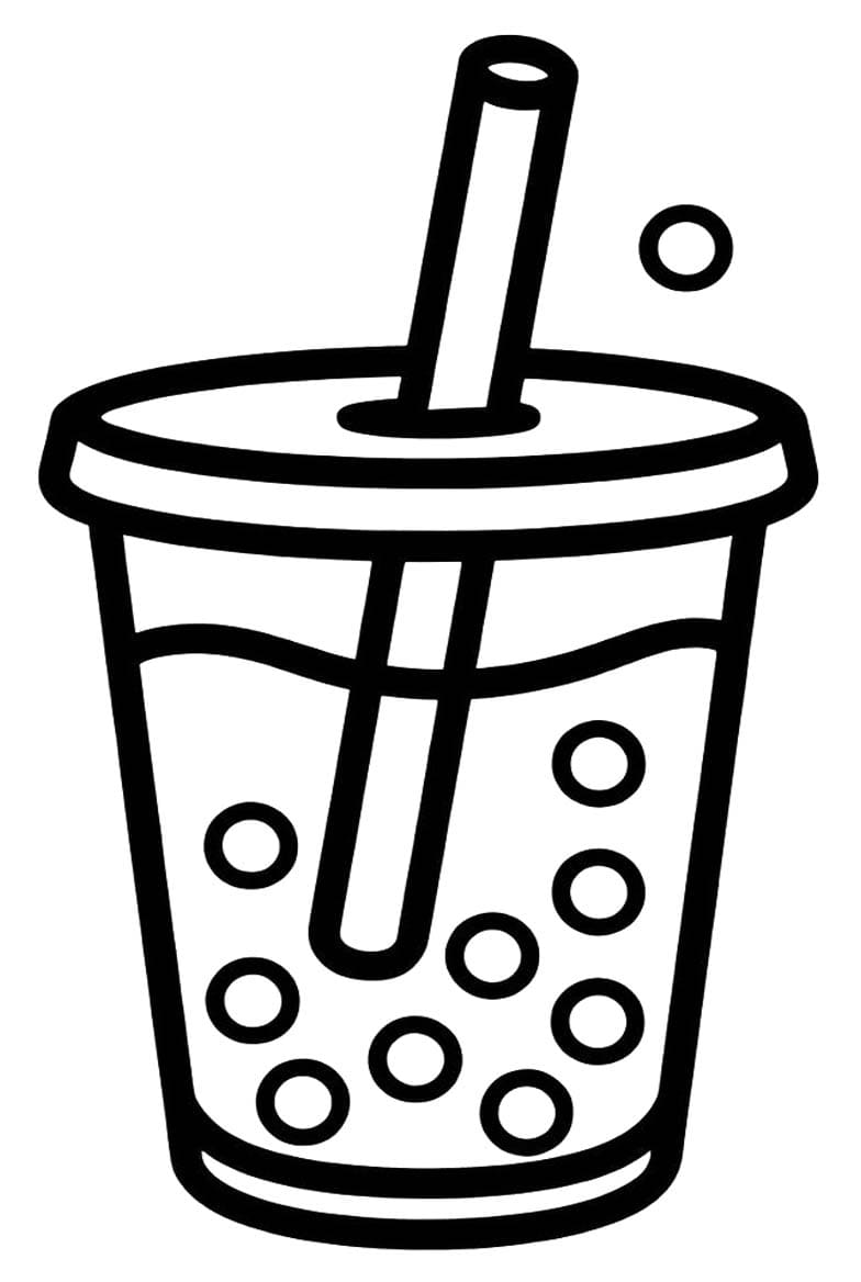 無料 タピオカティー 描く ぬりえ