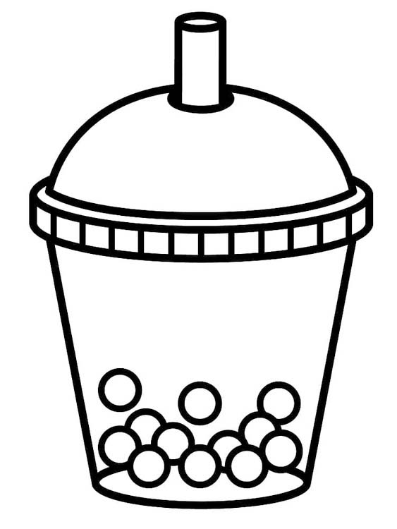 無料 タピオカティー ぬりえ