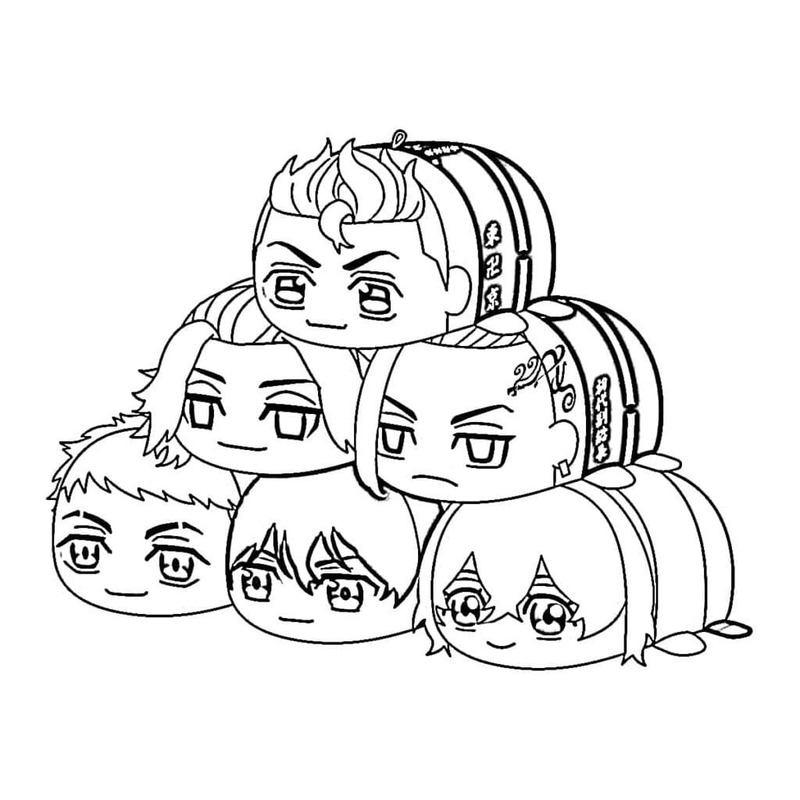 無料 東京卍リベンジャーズ 描く ぬりえ