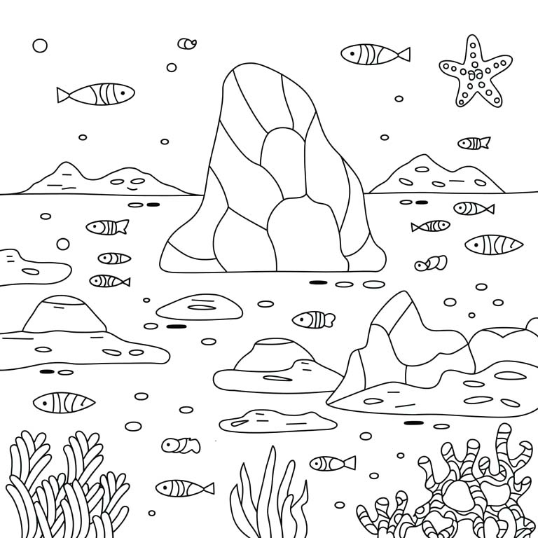 無料 うみ 描く ぬりえ