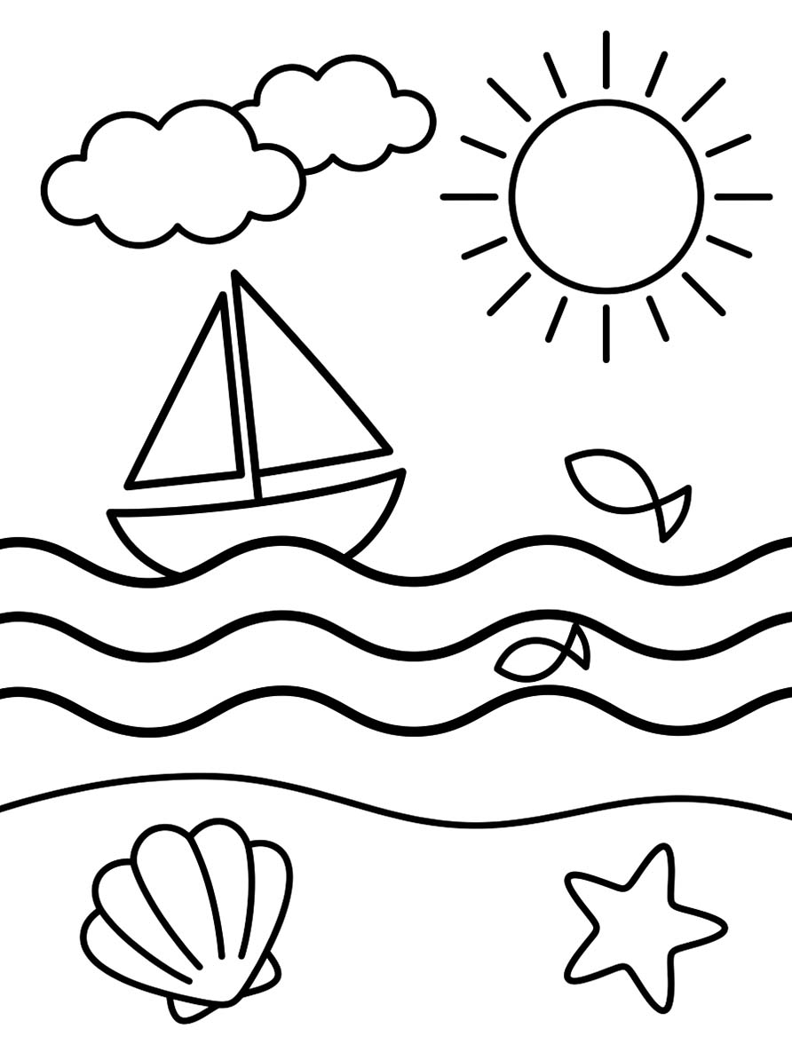 無料 うみ ぬりえ