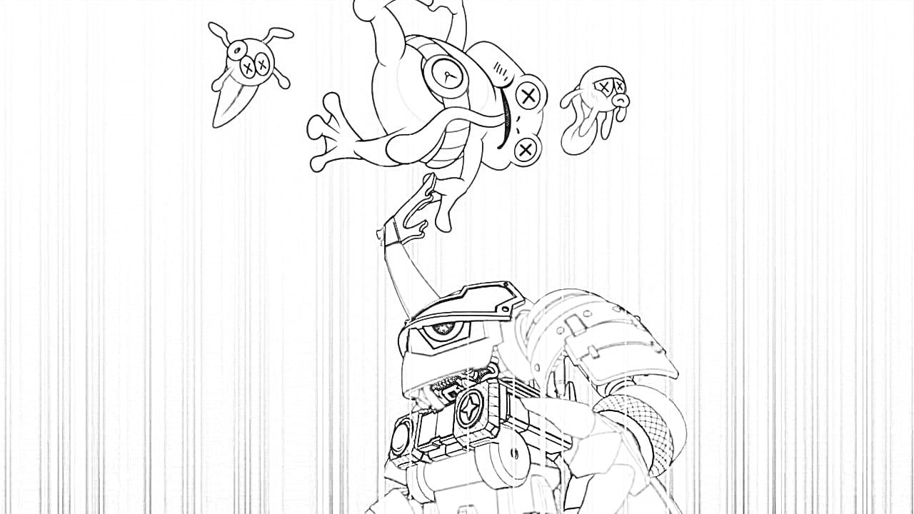 ムシ忍 7 ぬりえ