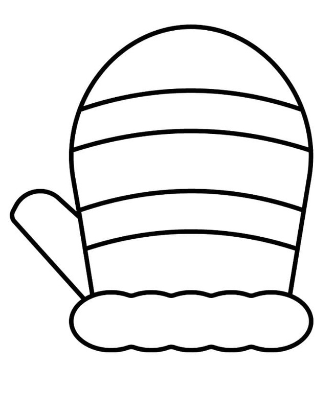 難しいミトン ぬりえ