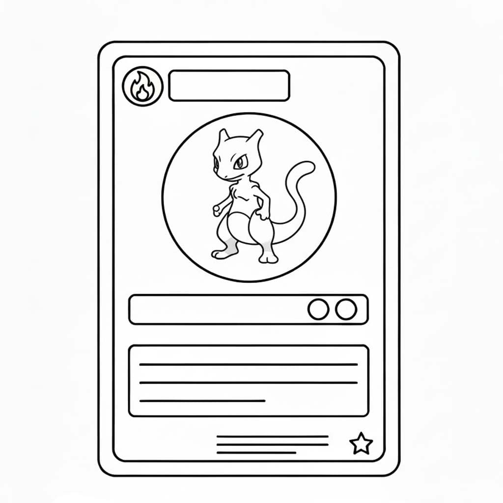 ミュウツー ポケモンカード ぬりえ