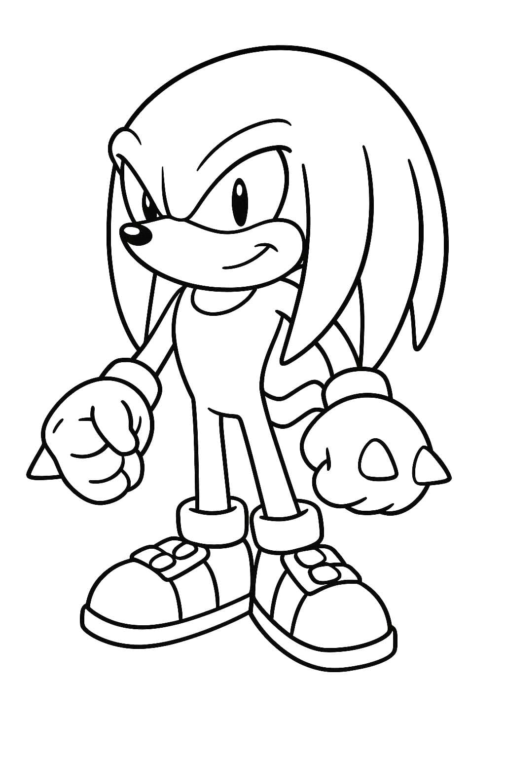 ナックルズ かわいい ぬりえ