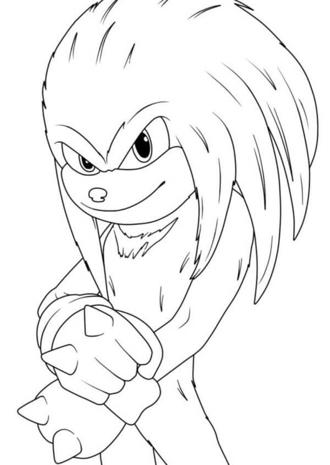 ナックルズ 単純 ぬりえ