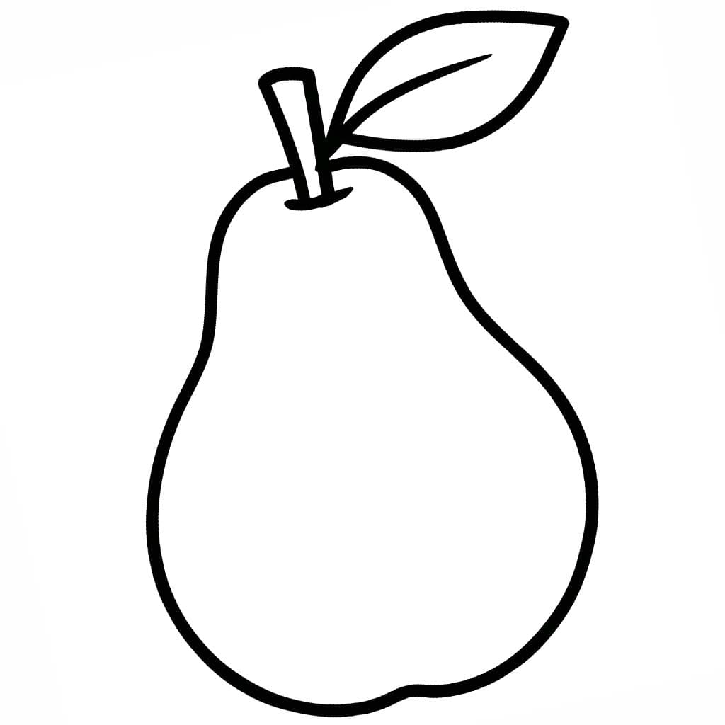 ナシ 描く ぬりえ