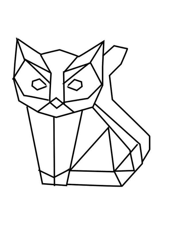 猫 おりがみ ぬりえ